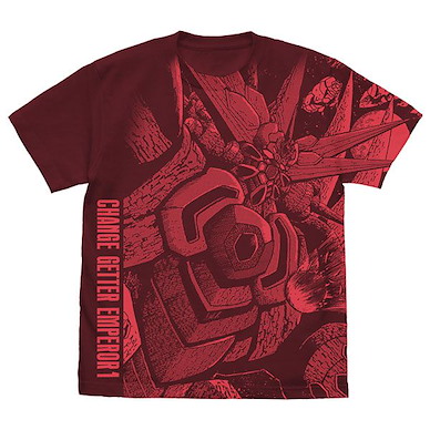 三一萬能俠系列 (細碼)「帝皇三一萬能俠」原作版 酒紅色 T-Shirt Original Edition Getter Emperor All Print T-Shirt /BURGUNDY-S【Getter Robo Series】