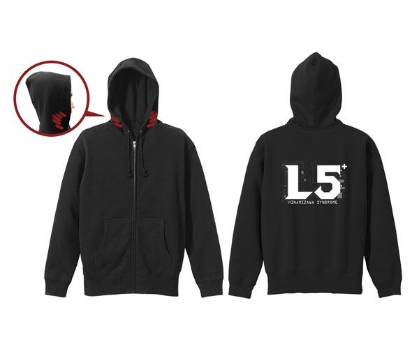 寒蟬鳴泣之時 : 日版 (加大) 雛見澤症候群 L5+ 黑色 連帽拉鏈外套