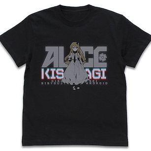 戰鬥員派遣中！ (加大)「如月愛麗絲」黑色 T-Shirt Bishoujo Type Andoroid Created by Kisaragi "Alice Kisaragi" T-Shirt /BLACK-XL【Combatants Will Be Dispatched!】