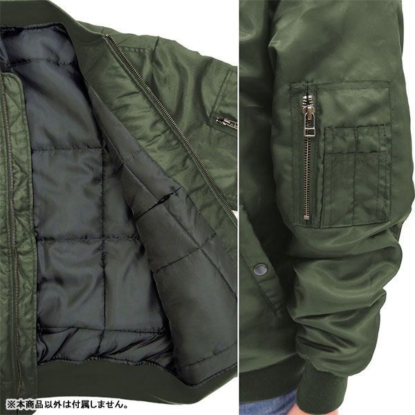 機動戰士高達系列 : 日版 (加大)「自護公國軍」MA-1 墨綠色 外套