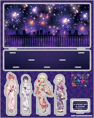 女朋友 and 女朋友 亞克力背景企牌 TV Anime Acrylic Diorama【Girlfriend, Girlfriend】