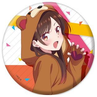 出租女友 「水原千鶴」熊睡衣 Ver. 75mm 徽章 New Illustration Can Badge Chizuru Mizuhara (Bear Pajamas ver.)【Rent-A-Girlfriend】