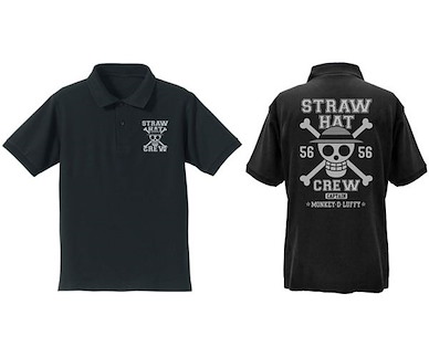 海賊王 (大碼)「草帽海賊團」黑色 Polo Shirt Straw Hat Crew Polo Shirt / BLACK - L【One Piece】