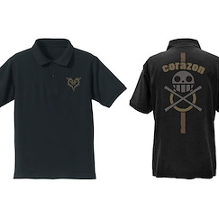 海賊王 : 日版 (加大)「Corazon」黑色 Polo Shirt