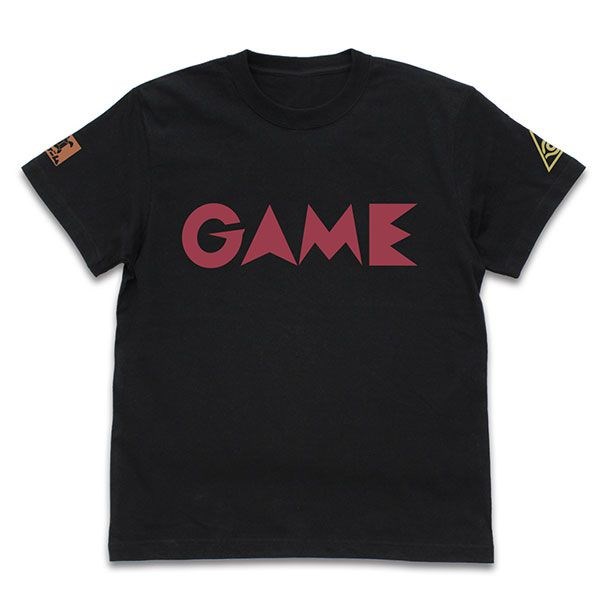 遊戲王 系列 : 日版 (細碼)「武藤雙六」遊戲店標誌 黑色 T-Shirt