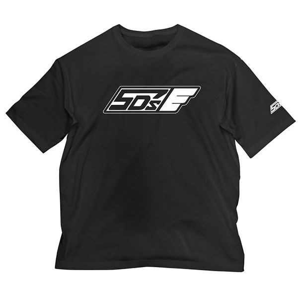 遊戲王 系列 : 日版 (大碼)「5D's隊」寬鬆 黑色 T-Shirt