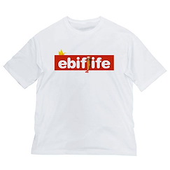未分類 : 日版 (加大)「ebiflife」寬鬆 白色 T-Shirt