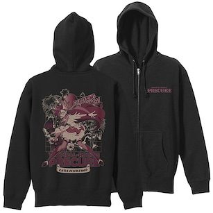 光之美少女系列 (加大)「瀧澤飛鳥 / 紅鶴天使」黑色 連帽拉鏈外套 Cure Flamingo Zip Hoodie /BLACK-XL【Pretty Cure Series】