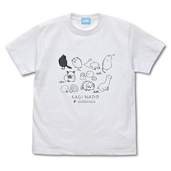 鍵等 (細碼) 匙扣插圖 白色 T-Shirt Mascot T-Shirt /WHITE-S【Kaginado】